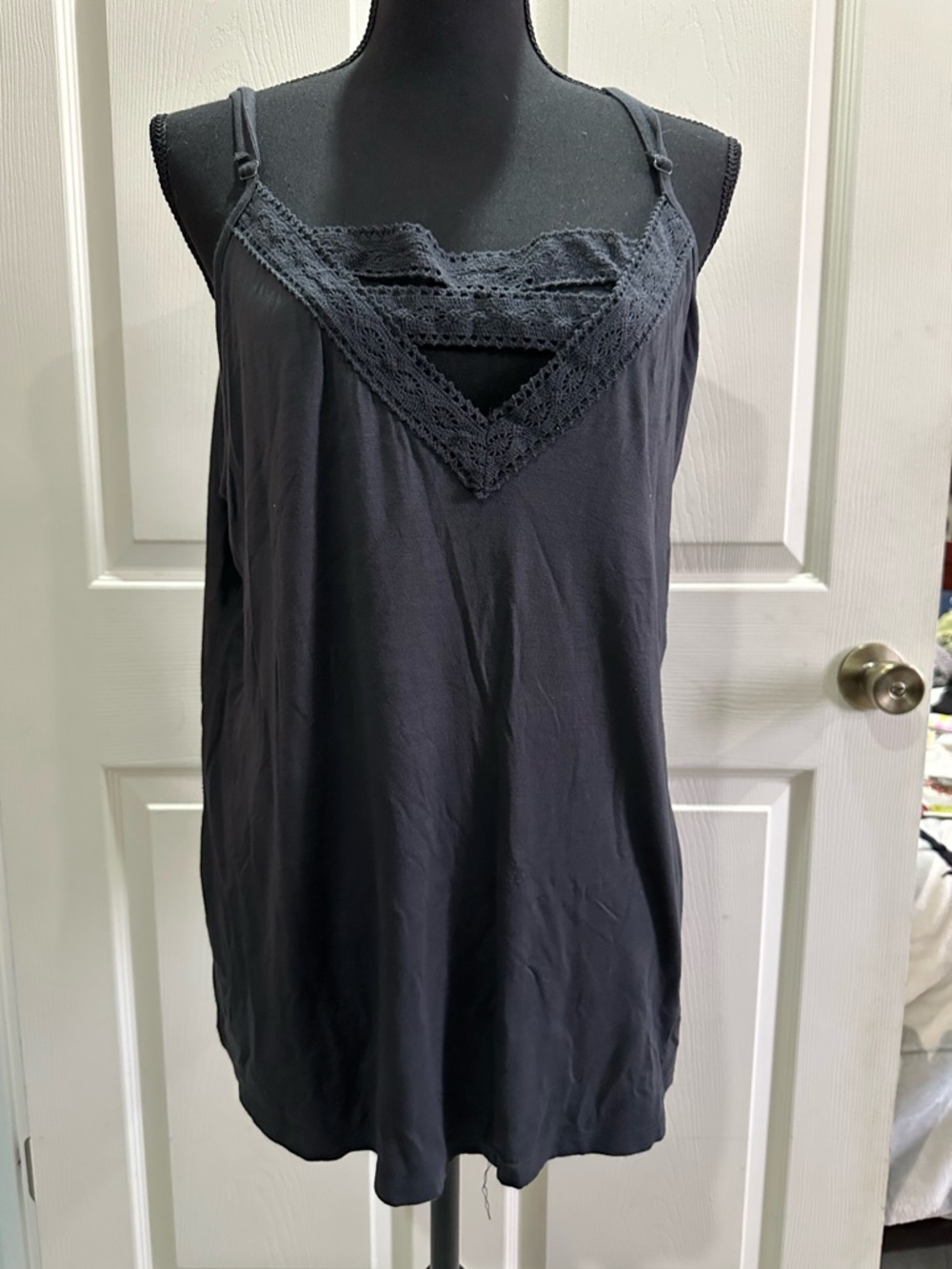 Maurices Black Lace V-Neck Cami Tank